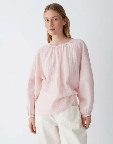 OPUS Shirtbluse Fibiza - Die romantische Shirtbluse Fibiza von Opus mit Ballonärmeln und verspielten Details sorgt für einen frischen Look und ist perfekt für warme Tage.