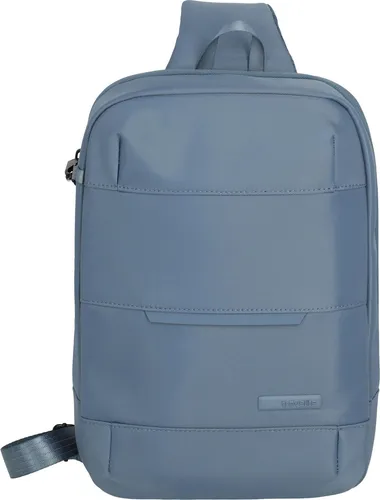 travelite Sling Bag Workflow Cross Over Bag Denimblue - Umhängetasche mit gepolstertem Tabletfach, ideal für Business und Freizeit. Hergestellt aus 100% recyceltem Nylon, wasserabweisend und strapazierfähig für nachhaltigen Stil.