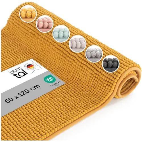 Blumtal Badematte Chenille - Weicher, rutschfester Badezimmerteppich - Badteppiche, strapazierfähig und maschinenwaschbar bei 40°C für einfache Pflege. Ideal für ein sicheres und stilvolles Badezimmer.