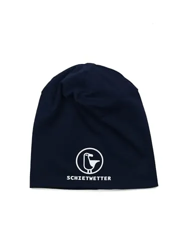 SCHIETWETTER Accessoire Kinder Mütze, Leichte Beanie, Übergangsmütze, dünne Kopfbedeckung, Logo-Print, stretch, warm, einfarbig