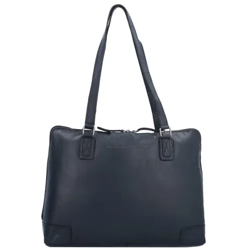 The Chesterfield Brand Flint Schultertasche Leder 37 cm black - Damen-Schultertaschen mit einzigartigem Design, ideal für wichtige Kleinigkeiten und einen Laptop. Maße: 39 x 28 x 12 cm, passt perfekt zu jedem Outfit.