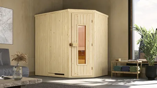Weka Ecksauna VARBERG 1 HT - Sauna von Weka, bietet entspannende Wellnessmomente in der eigenen Wellness-Oase mit hochwertiger Verarbeitung und optimaler Raumausnutzung.