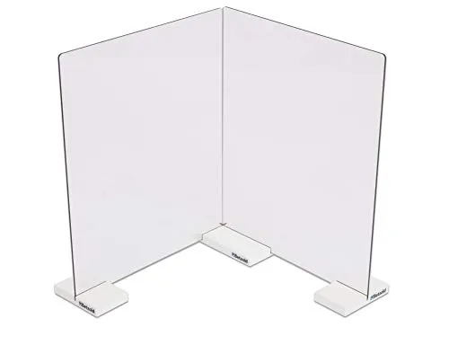 Betzold Mobiler Spuckschutz Ecklösung - Tischaufsteller Durchsichtige Trennwand
