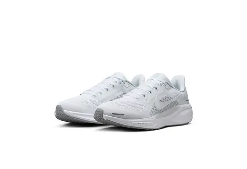 Nike Herren Pegasus 41 - Weiß, Größe 47.5 - Laufschuhe mit ReactX-Schaum für reaktionsfreudiges Laufgefühl und 13% mehr Energierückgabe. Leicht, atmungsaktiv und mit Zoom Air-Elementen für federnden Komfort bei jedem Schritt.
