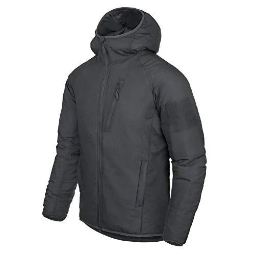 Helikon-Tex Wolfhound ClimaShield Kapuzenjacke, Grau - Funktionsjacke mit gepolsterter Kapuze, leicht und komprimierbar, ideal für Outdoor-Aktivitäten und wechselhaftes Wetter.