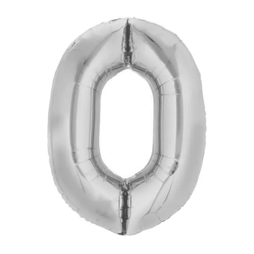 XL Folienballon 80 cm Luftballon Zahl Silber Geburtstag Zahlenballon Party Groß