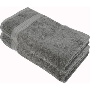 Julie-Julsen Saunatuch Bio, 80 x 200 cm, silbergrau, 100% Bio-Baumwolle, 550 g/m², 2 Stück