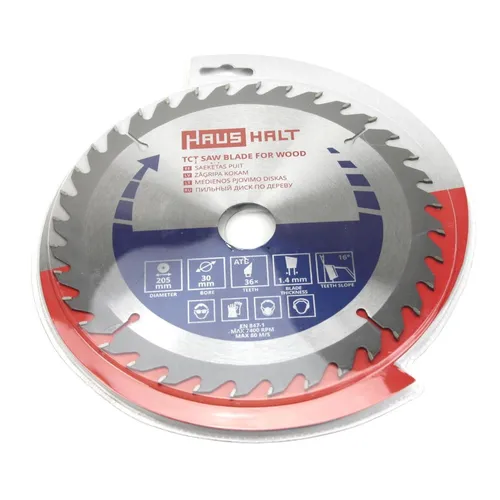 Sägeblatt 205mm für Kreissäge – 36 Zähne, Innen 30 mm