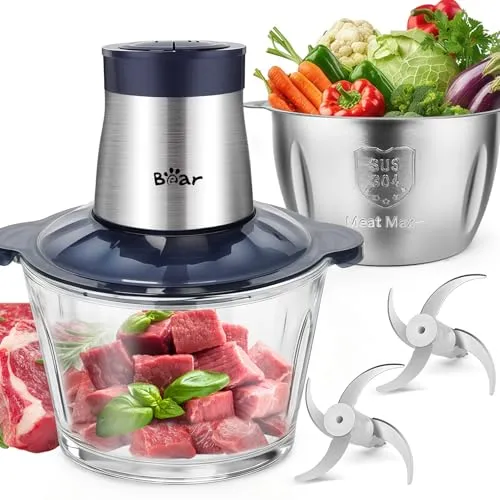 Bear 2L+1.8L Elektrischer Fleischwolf und Zerkleinerer