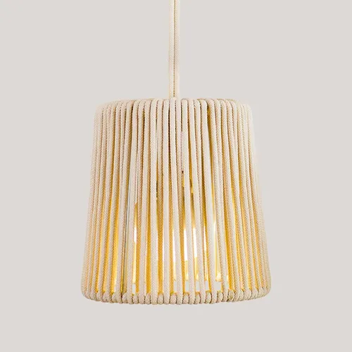 Conta Mini - Dekorative Seilpendelleuchte mit Fernbedienung und wiederaufladbarer Glühbirne - Stylische Seilpendelleuchte für den Außenbereich, aus recyceltem Kunststoffseil, mit warmweißem Licht und bis zu 20 Stunden Laufzeit. Ideal für stimmungsvolle Abende im Freien.