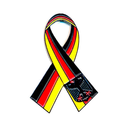 Kleine Deutschland Schleife Ribbon Loop Nostalgie Retro Edel Pin Anstecker 0867