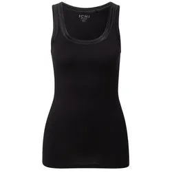 ICHI IHZOLA Damen Top - Slim Fit Rundhalstop in Schwarz - Tanktops & Träger-Tops für Damen, super weiches Jersey mit Stretch-Anteil, ideal für bequeme und stylische Looks im Alltag.