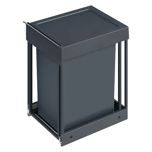 SONGMICS Ausziehbarer Mülleimer für die Küche, 20 L, Grau