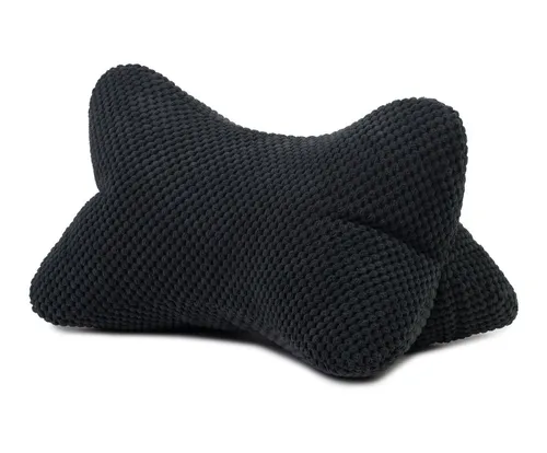 SchönesWohnen24 Nackenstützkissen Leseknochen / Lesekissen Sven Ambiente Mikrofaser 40x25cm Schwarz
