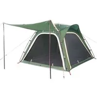 vidaXL Campingzelt 4 Personen Grün - Wasserfest & Schnellaufbau - Zelt für 4 Personen, wasserfest mit Quick-Release-System für einfachen Aufbau. Ideal für Outdoor-Abenteuer und komfortable Nächte in der Natur.