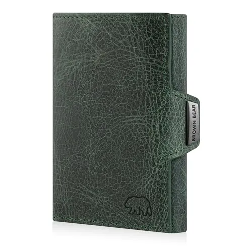 Brown Bear Geldbörse Modell Bruce Slim – Echtleder für 11 Karten, RFID-Schutz - Hochwertige Geldbörse aus echtem Rindsleder mit Platz für 11 Kreditkarten, Münzfach und RFID-Blocker für mehr Sicherheit. Kompaktes Design, ideal für Damen und Herren.