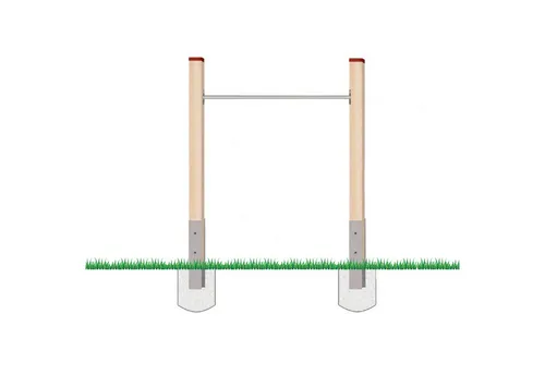 Gartenpirat Turnreck aus imprägniertem Kiefernholz mit Edelstahl-Reckstange - Robustes Einzelreck für Kinder ab 3 Jahren, max. Benutzergewicht 50 kg. Ideal für spielerische Aktivitäten im Garten und zur Förderung der motorischen Fähigkeiten.