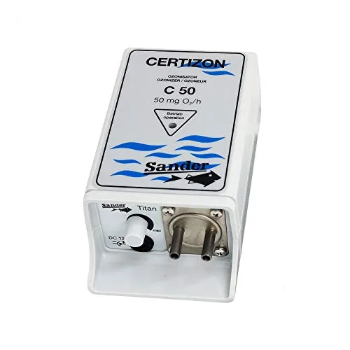 Sander 1.50C Ozonisator Modell C 50 - Leistungssteigerung für Abschäumer und Biofilter, sorgt für kristallklares und gesundes Wasser