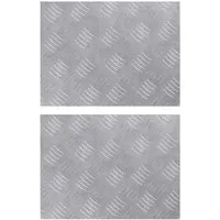 vidaXL Aluminium-Riffelbleche 2 Stk. Rutschfest 40x30 cm - 2 rutschfeste Aluminium-Riffelbleche, ideal für Eingangsbereiche oder Flure. Sicherheitsdesign mit Anti-Rutsch-Basis reduziert Sturzrisiko und sorgt für Langlebigkeit.