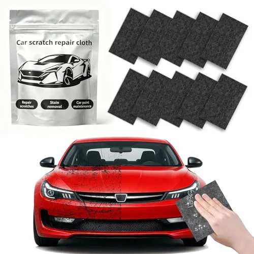 Stück Nano Sparkle Tuch Auto Kratzerentferner, Nano Magical Cloth Poliertuch für Autolack, Entfernt Leichte Kratzer, Schrammen und Oxidation, Mikrofaser Tuch für Lackpflege und Autopolitur 10