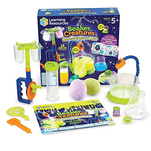 Learning Resources Beaker Creatures Monsterglow Laborset, Mint, Wissenschaftlicher Experimentierkasten, Ab 5 Jahren