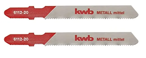 kwb HSS Stichsägeblätter für Metall mit Einnockenschaft (T-Schaft), optimale Standzeit, stahlblanke Oberfläche, vibrationsarm, für feine Schnitte
