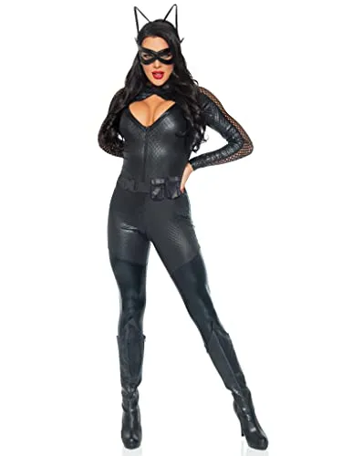 LEG AVENUE Damen Wicked Kitty Kostüm, Schwarz, Medium (EUR 38) - Verkleiden & Kinderrollenspiele, aus hochwertigem Material für optimalen Tragekomfort und eine normale Passform.