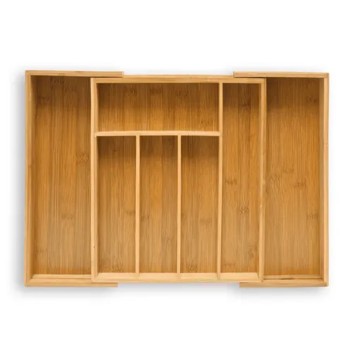 Relaxdays Besteckkasten aus Bambus - 5 Fächer - Moderne Besteckaufbewahrung aus hochwertigem Bambus mit 5 Fächern für optimale Ordnung in Küchenschubladen.