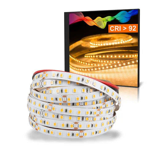 LED Strip 2835 Warmweiß (2700K) CRI 92 72W 5 Meter 24V IP20