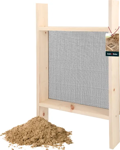 KOTARBAU® Durchwurfsieb 4x4 mm Holz Stahl Gartensieb Erde Kompostsieb Durchwurfsieb Sieb Gartenerde Gartensieb Erdsieb für Garten Sandsieb Gartensieb groß Garten Sieb Kompost Sieb Sand