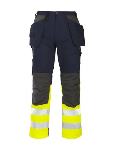 ProJob Arbeitshose 6522 EN ISO 20471 Klasse 1 gelb C152 - Robuste Arbeitshose aus 100% Baumwolle mit Cordura®-Verstärkungen für hohe Strapazierfähigkeit. Ideal für den professionellen Einsatz in sicherheitsrelevanten Bereichen.