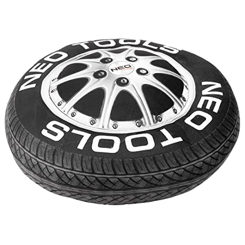 NEO TOOLS 3D-Reifenkissen, Polyester, Füllung: PP-Baumwolle, Durchmesser des Kissens: 40 cm, 3D-Kissens, kreativer Geschenkidee für Fans des Motorsports