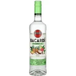 Bacardi TROPICAL Rum And Natural Flavours Liqueur 27% Vol. 0,7l - Rum mit tropischen Aromen, ideal für erfrischende Cocktails und Longdrinks. Genieße die fruchtige Leichtigkeit von Ananas, Guave und Passionsfrucht.