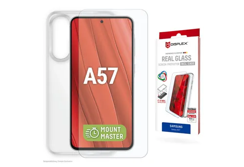 DISPLEX Glas + Schutzhülle für Samsung A57 - Optimaler Schutz - Hochwertige DISPLEX Glas- und Schutzhülle-Kombination für Samsung A57. Bietet zuverlässigen Schutz vor Kratzern und Stößen, ideal für den täglichen Gebrauch.