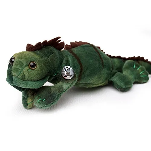 Leguan Kuscheltier grün Iguana Echse Plüschtier 32 cm Mandal - Kuscheltiere*biz