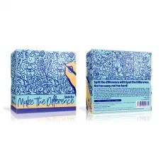 Make the Difference - Zeichenspiel für 2-5 Spieler - Gesellschaftsspiel mit kurzen Runden (~30 min), ideal für Familienabende und Freunde, in 4 Sprachen verfügbar, entworfen von Shintaro Ono, Jahr 2023.