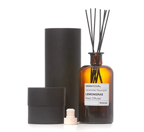 Reed Diffuser Raumduft Lemongras (400ml) inkl. 7 Kapillarstäbchen