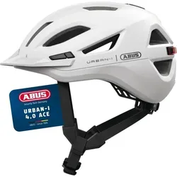 ABUS Urban-I 4.0 ACE Fahrradhelm mit Rücklicht und Zopf-Öffnung - ABUS Urban-I 4.0 ACE – sicherer Fahrradhelm für den Alltag mit aufladbarem Rücklicht und individueller Anpassung. Ideal für Pendler und Freizeitradler, bietet Komfort und Sichtbarkeit in jeder Situation.
