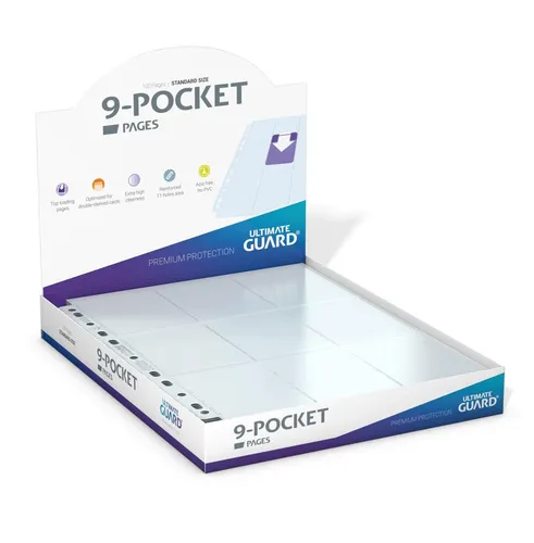 Ultimate Guard 9-Pocket Pages Standard Clear (100) - Kartenschutzhüllen für optimalen Schutz Ihrer Sammelkarten, ideal für Sammler und Turnierspieler.