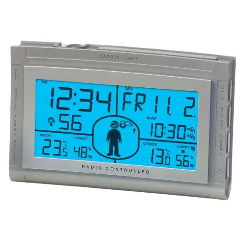 Technoline Wetterstation WS 9520, Silber, 2-teilig bestehend aus Station und Sensor