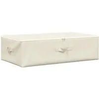 vidaXL Aufbewahrungsbox Stoff 70x40x18 cm Creme - Praktische Aufbewahrungsbox aus strapazierfähigem Stoff, ideal für Spielzeug, Schals oder Bücher. Faltbar und mit Griff für einfachen Zugriff – perfekt für jedes Zimmer!