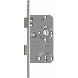 Sag - Einstemmschloss 1 207000 Bb,dm 55,stulp 235x20x3mm,rechts, Silber Lackiert