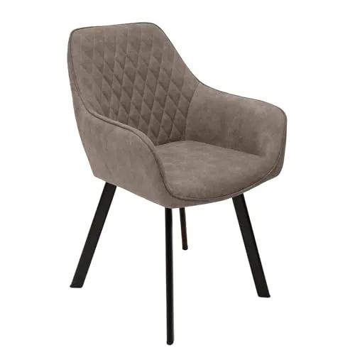 Riess-Ambiente Polsterstuhl PALERMO taupe/schwarz