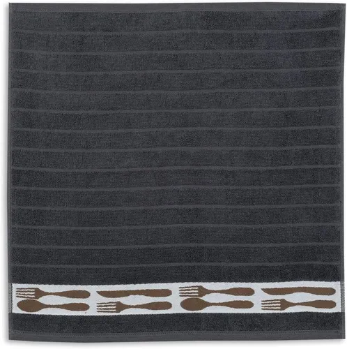 Geschirrtücher Frottee Frottiertuch 50x50 Besteck Anthrazit Gläsertuch Kracht