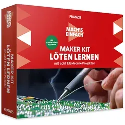 FRANZIS 67122 - Maker Kit Löten lernen für Einsteiger ab 14 Jahren, mit 8 spannenden Projekten und ausführlichem Handbuch