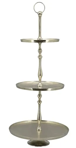 EXNER dekorative runde Deko-Etagere Tisch-Etagere Küchen-Etagere 3-stufig Metall vintage Landhaus Stil