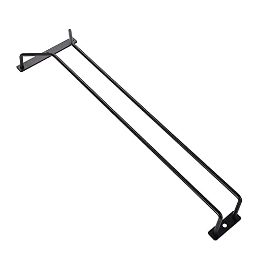 Diano Weinglas-Halter, unter dem Schrank, für Stielgläser, 40,5 cm, Schwarz