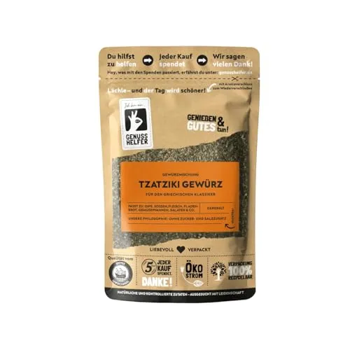 Bremer Gewürzhandel Tzatziki Gewürzmischung, gerebelt, leckeres Gewürz für authentisches Tzatziki, aromatisches Quark und Joghurt Gewürz, 3 x 75g