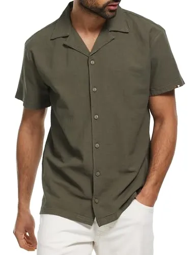 Indicode Kurzarmhemd INRycroft – 100% Baumwolle, weiß, XL - Herren-Freizeithemden, atmungsaktives Kurzarmhemd aus 100% Baumwolle, ideal für einen lässigen Look im Sommer.