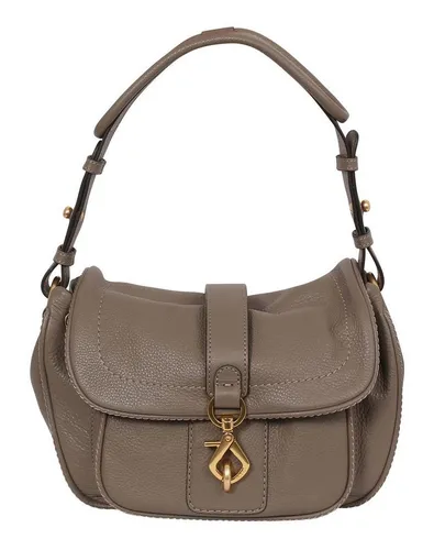 abro Schultertasche Dalia Star Saddle aus echtem Leder - Elegante Schultertasche von abro mit praktischem Überschlagverschluss. Maße: 25x15x9 cm, ideal für alle Wertsachen. Abnehmbarer Schulterriemen für flexibles Tragen und stilvolles Design.